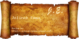 Jelinek Emma névjegykártya