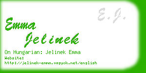 emma jelinek business card